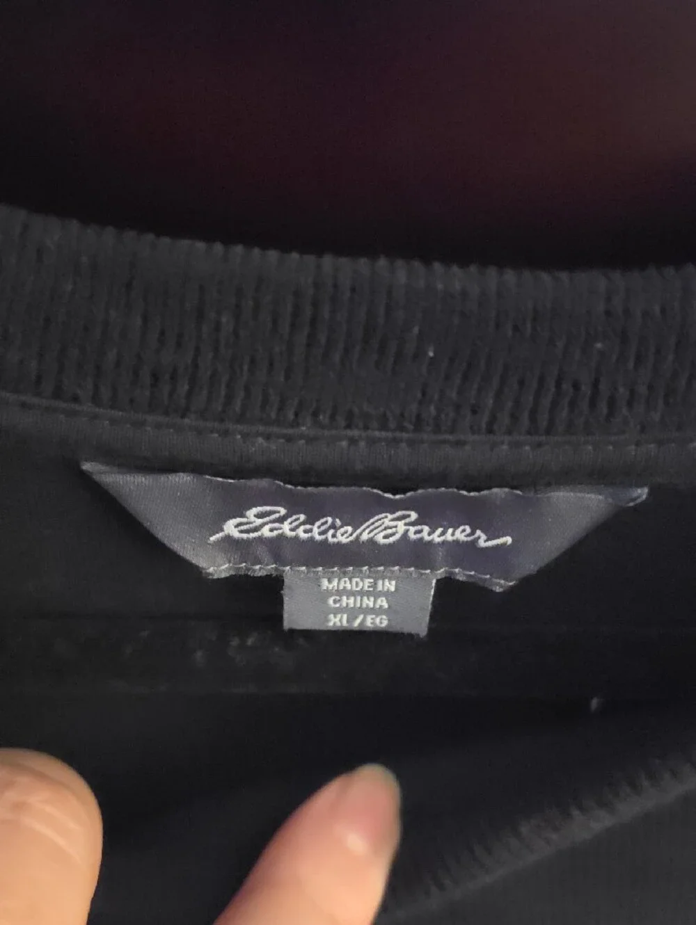 Eddie Bauer Men's Long-Sleeve Crewneck Shirt - Black